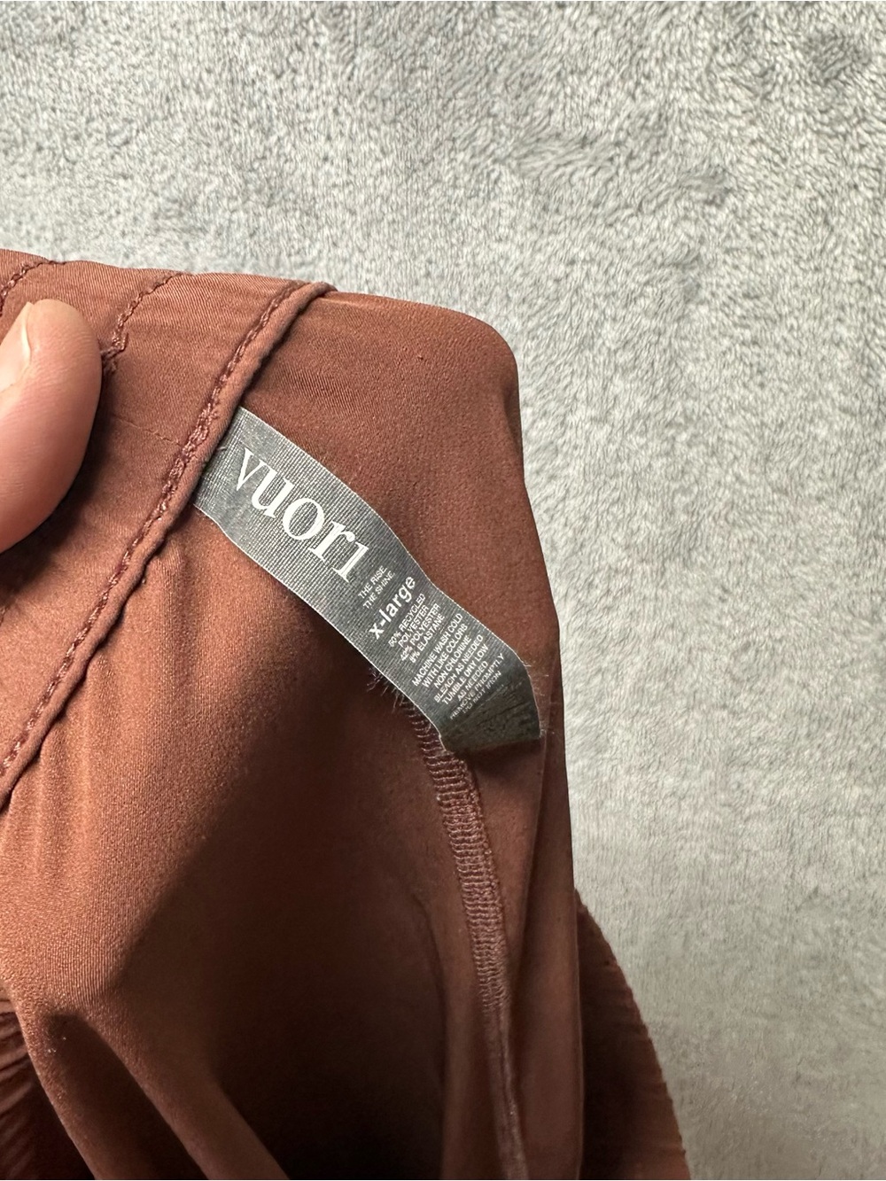 Vuori Ripstop Jogger Pants Brown Elastic Waist Drawstring Women’s XL - Picture 7 of 8